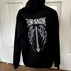 Shein bone dragon zip up hoodie
